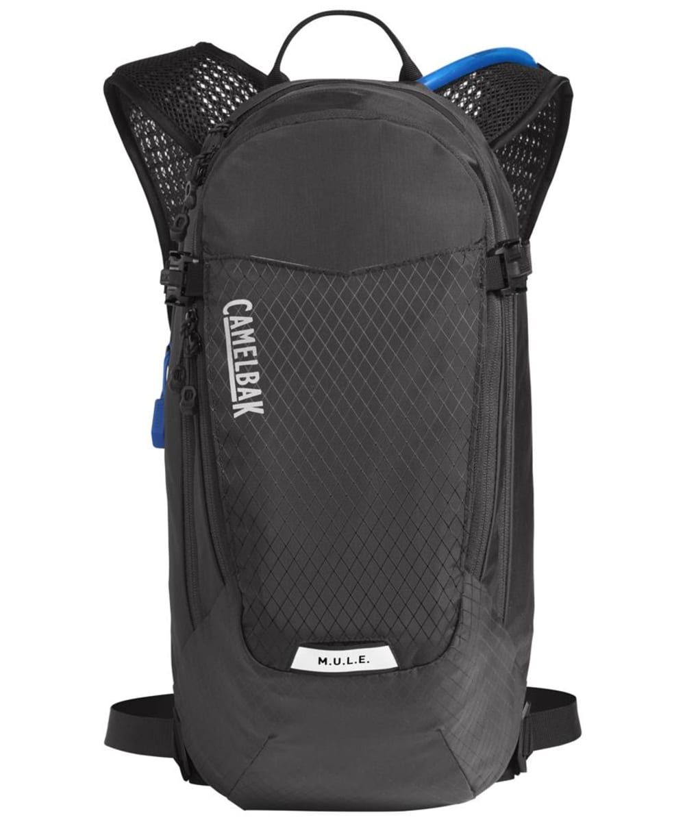 View Womens Camelbak MULE Hydration Pack 12L and 3L Reservoir Charcoal Black 12L information