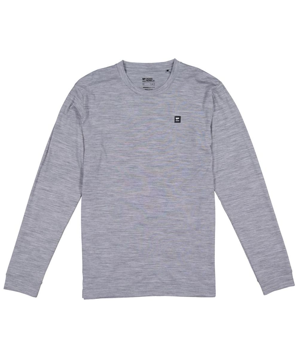 View Mens Mons Royale Icon Merino AirCon Long Sleeve Top Grey Heather S information
