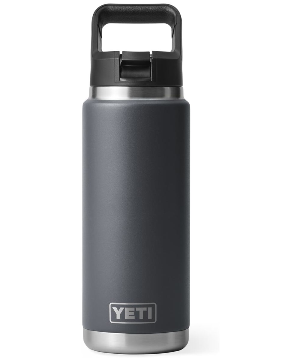 View YETI Rambler 26oz Stainless Steel Vacuum Insulated Leakproof Straw Bottle Charcoal UK 760ml information