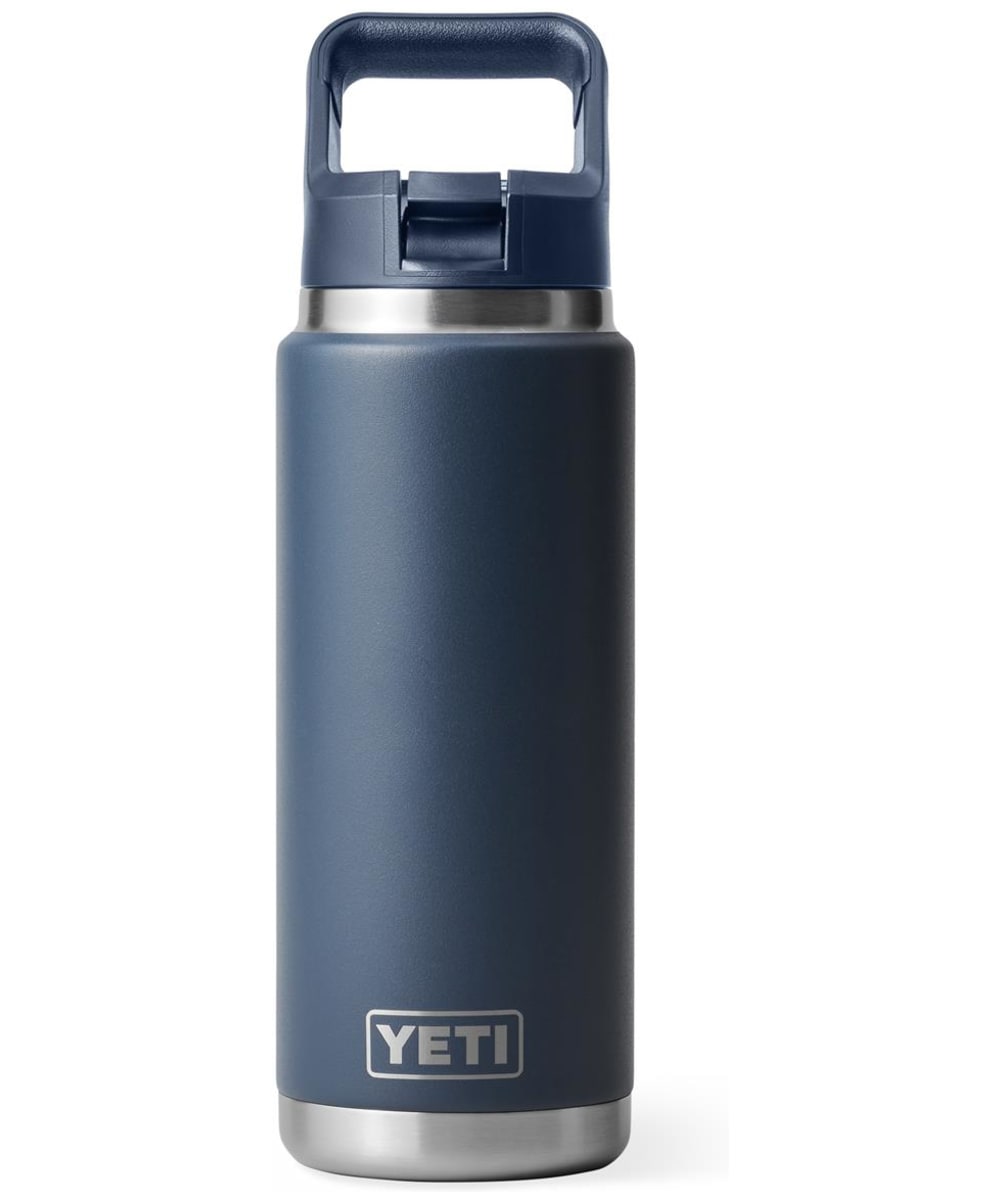View YETI Rambler 26oz Stainless Steel Vacuum Insulated Leakproof Straw Bottle Navy UK 760ml information
