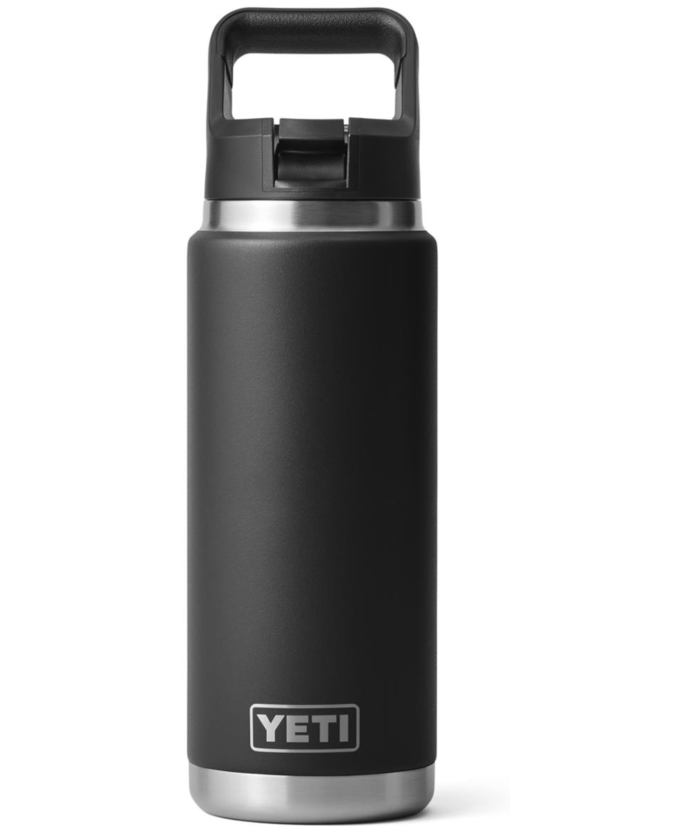 View YETI Rambler 26oz Stainless Steel Vacuum Insulated Leakproof Straw Bottle Black UK 760ml information