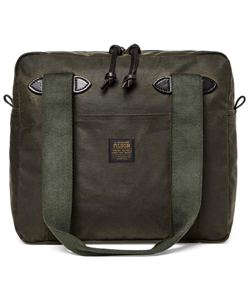 View Filson Tin Cloth Tote Bag with Zipper Otter Green 25L information