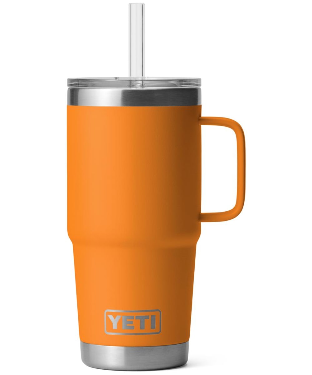 View YETI Rambler 25oz Stainless Steel Vacuum Insulated Straw Mug King Crab Orange UK 710ml information