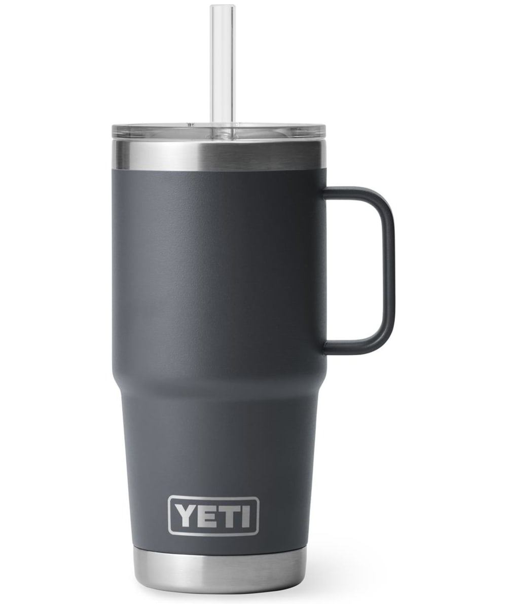 View YETI Rambler 25oz Stainless Steel Vacuum Insulated Straw Mug Charcoal UK 710ml information