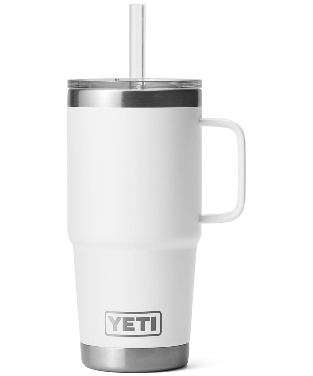 View YETI Rambler 25oz Stainless Steel Vacuum Insulated Straw Mug White UK 710ml information