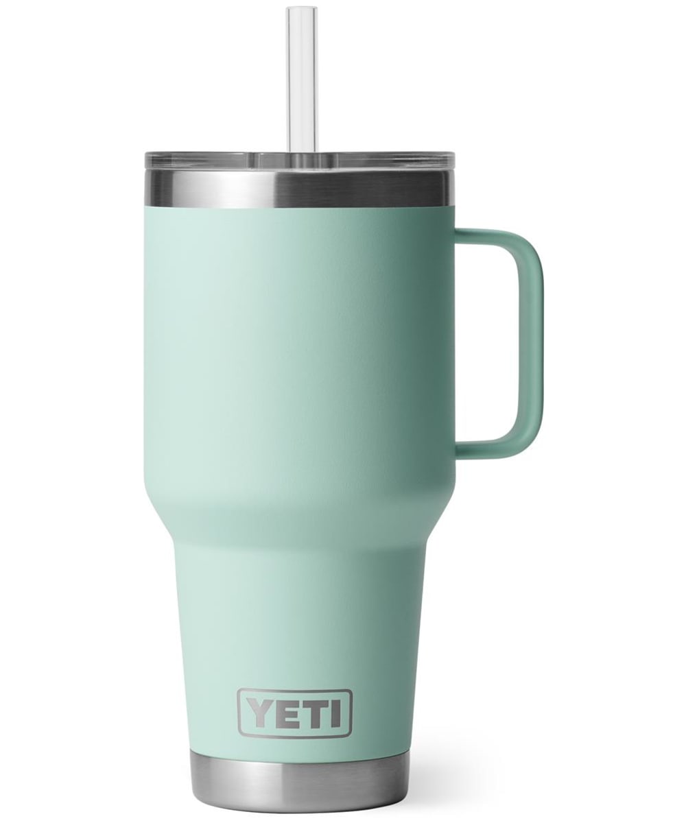 View YETI Rambler 35oz Stainless Steel Vacuum Insulated Straw Mug Seafoam UK 994ml information