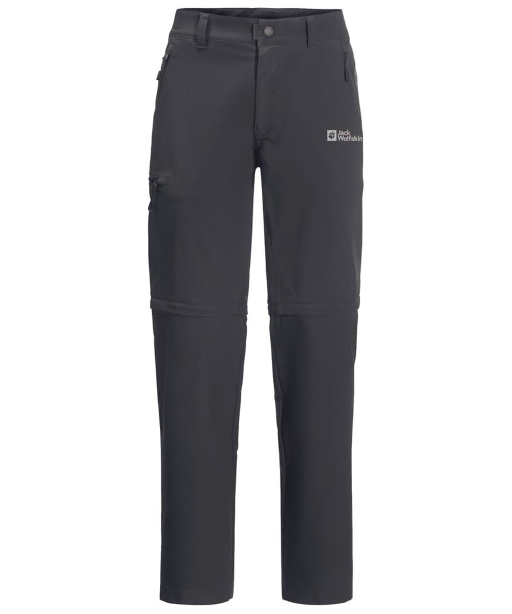 View Mens Jack Wolfskin Active Track Zip Off Softshell Trousers Night Blue 34 information
