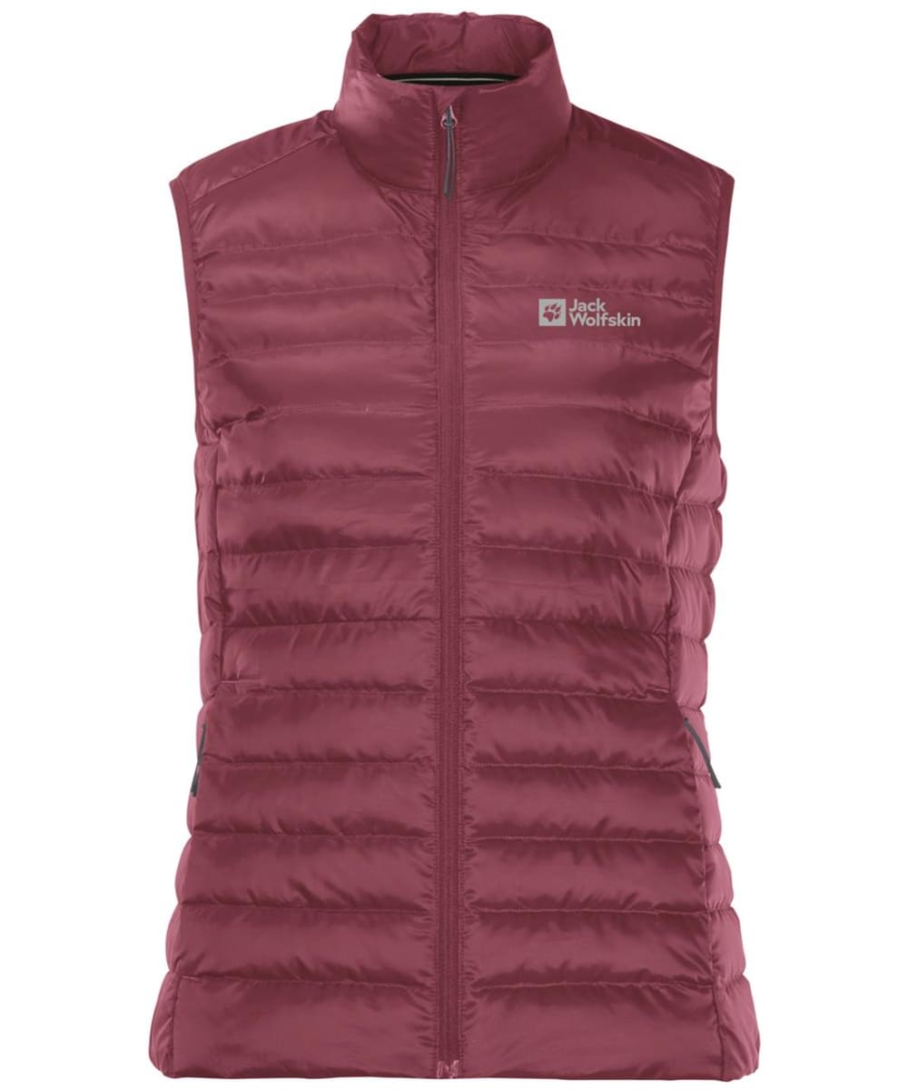 View Womens Jack Wolfskin Pack Go Down Vest Sangria Red L information