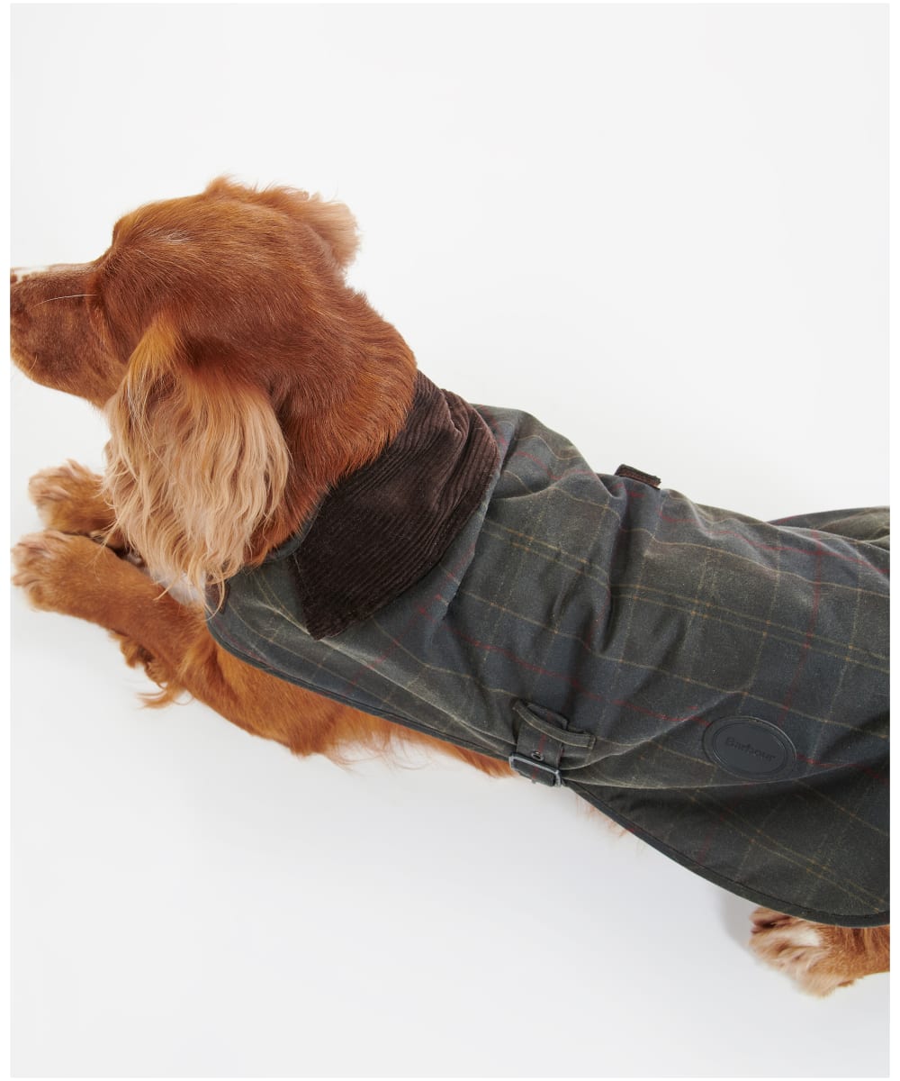 Barbour dog coat tartan discount