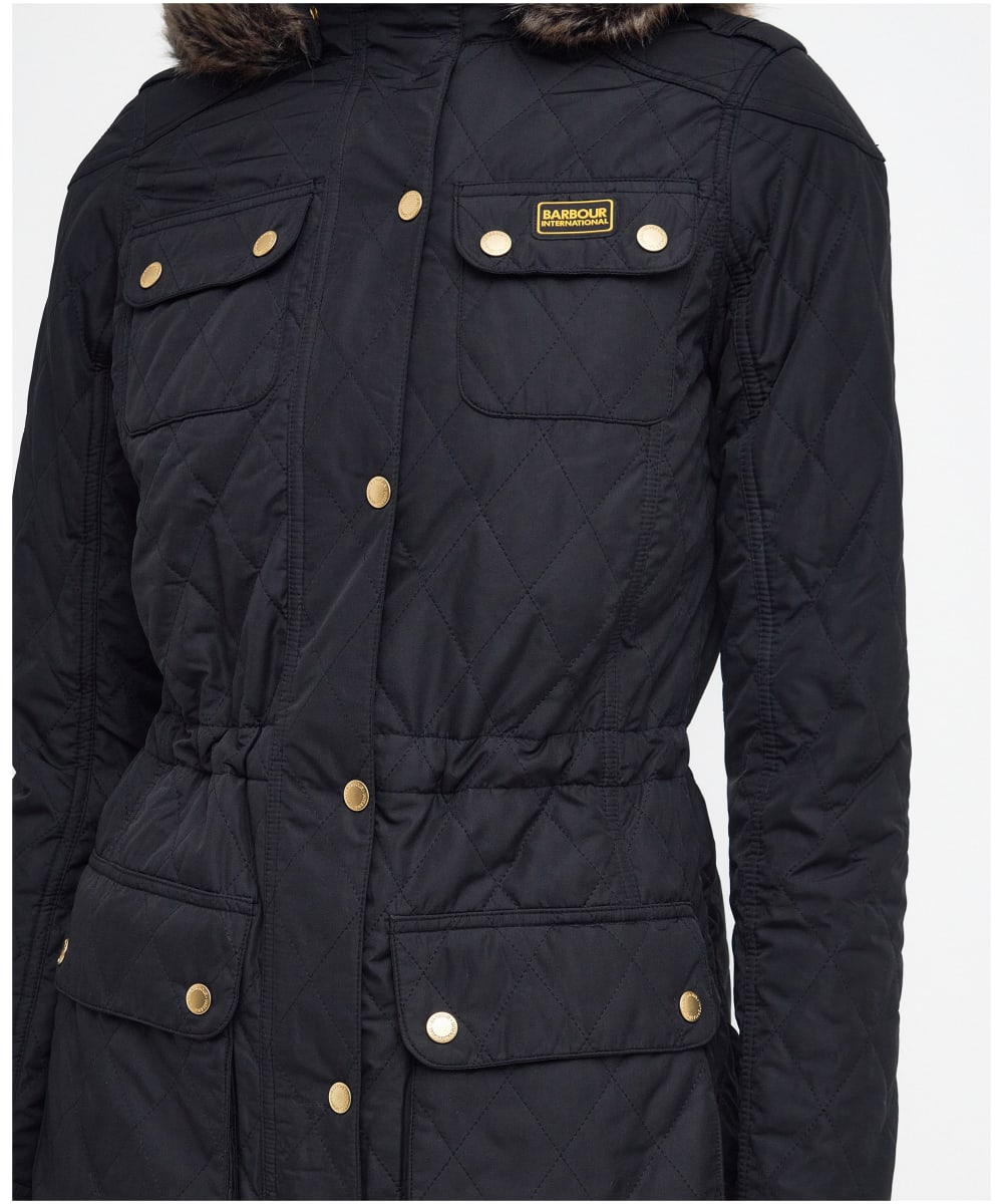 Barbour international enduro quilted jacket black store