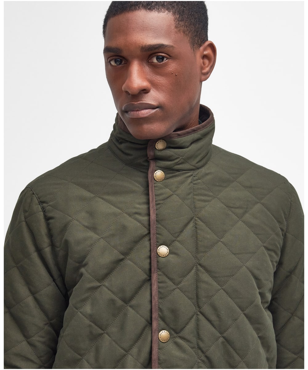 Barbour shoveler quilted jacket olive online