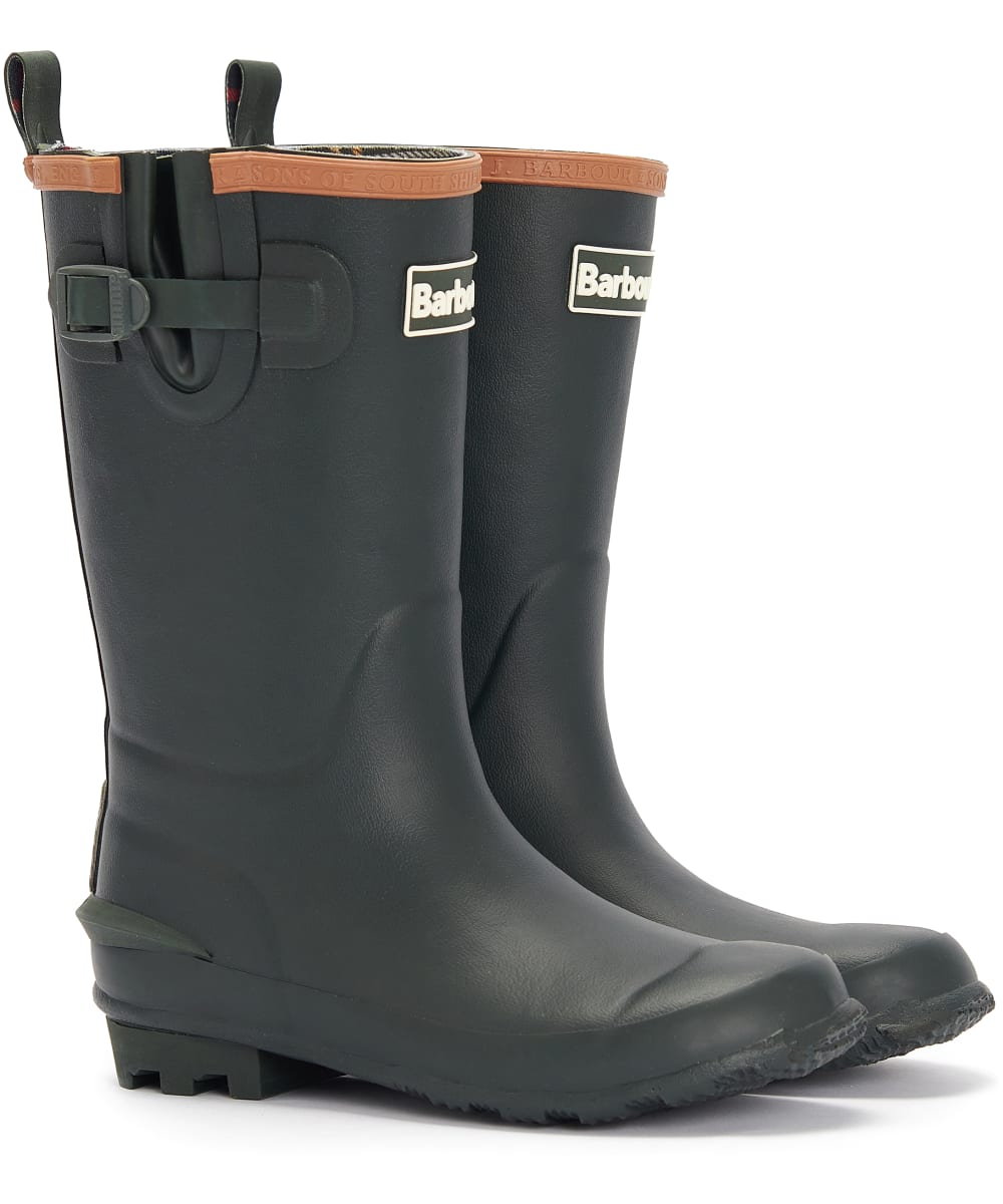 Childrens black wellington boots top