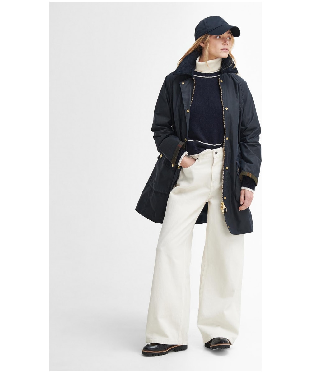 Women's Barbour Long Beadnell Waxed Jacket