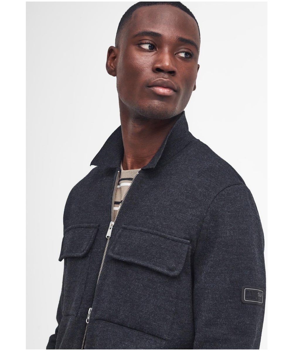 Men s Barbour International Burley Zip Through Cardigan