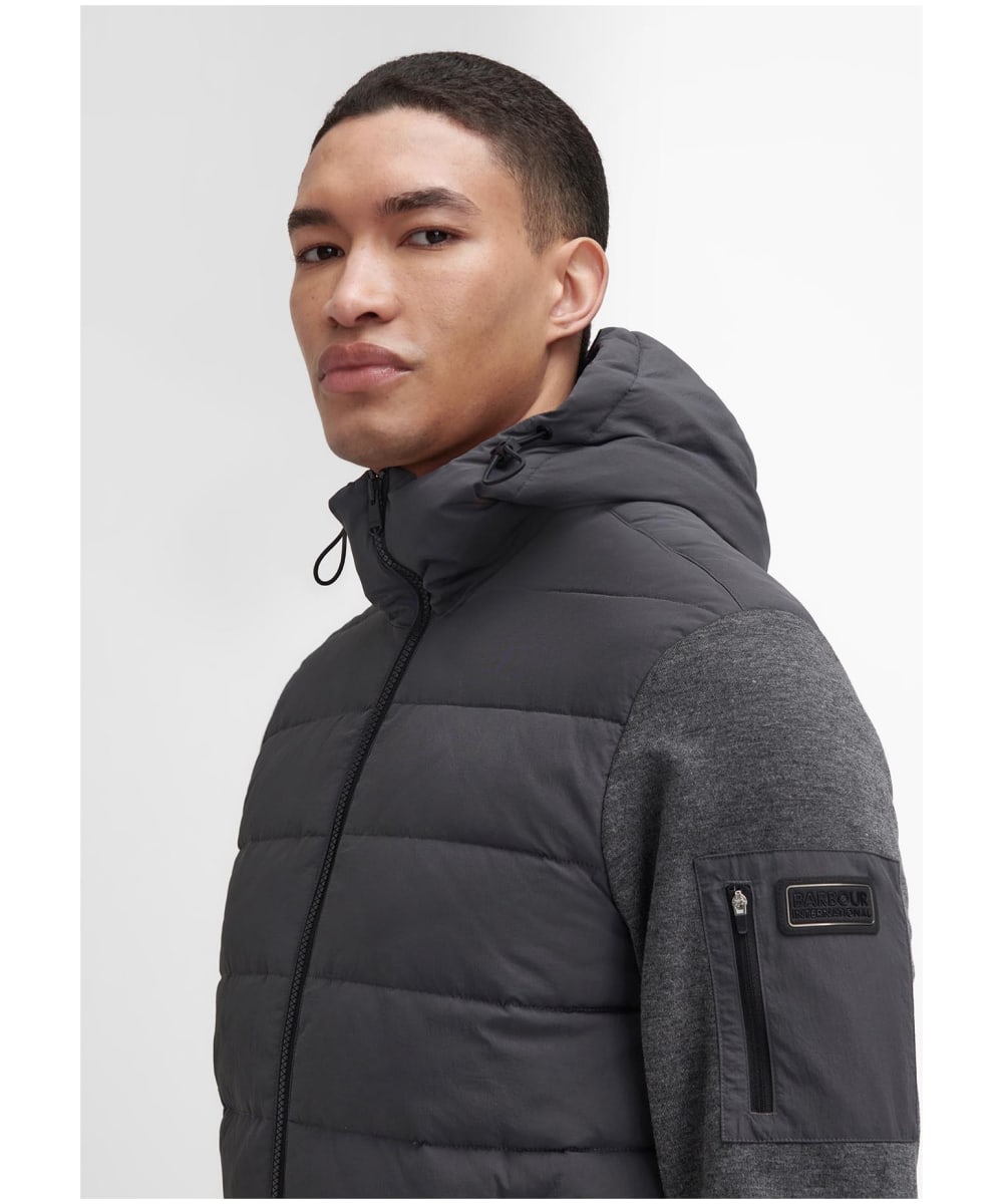 Men s Barbour International Stanley Hooded Quilted Sweat