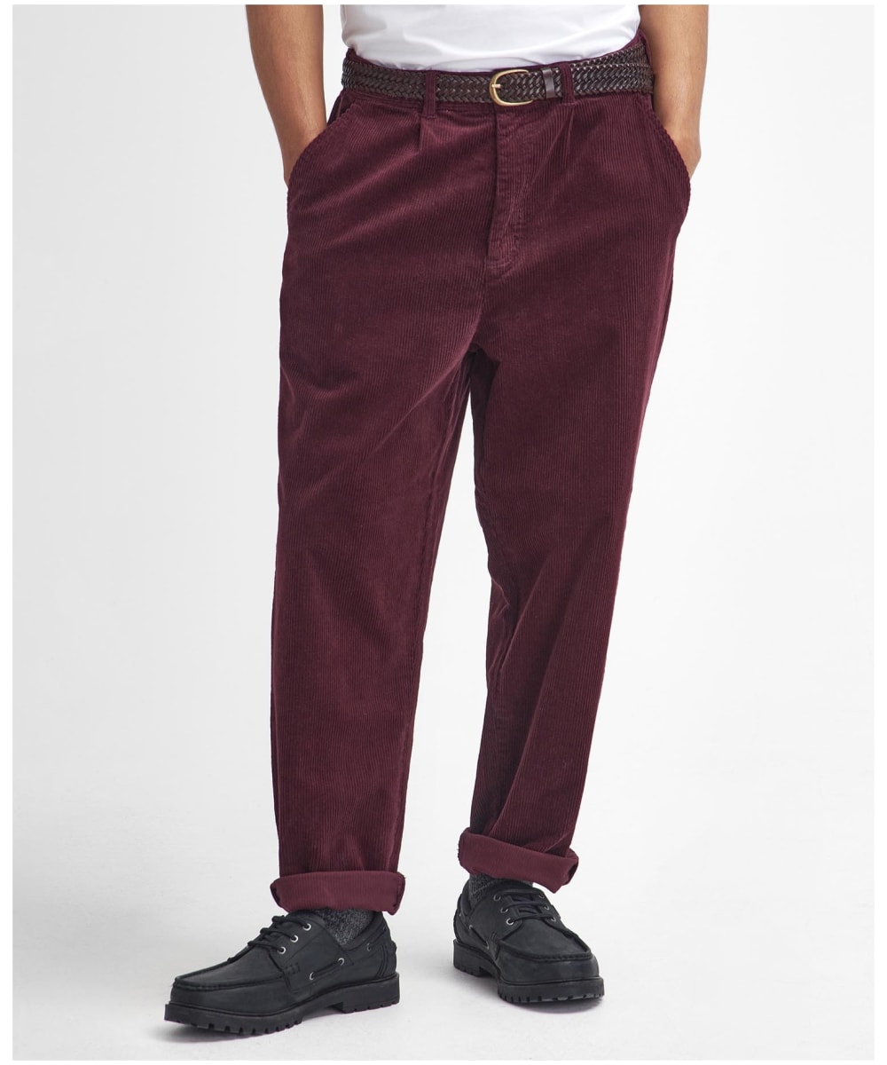 Barbour trousers red hot sale