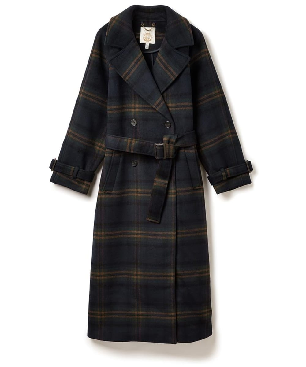 Joules check plaid coat top