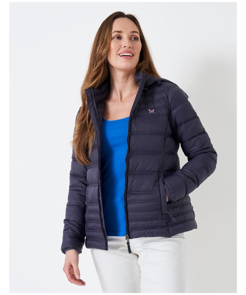 Crew Clothing Navy Long Padded Coat Uk Women's Crew Clothing