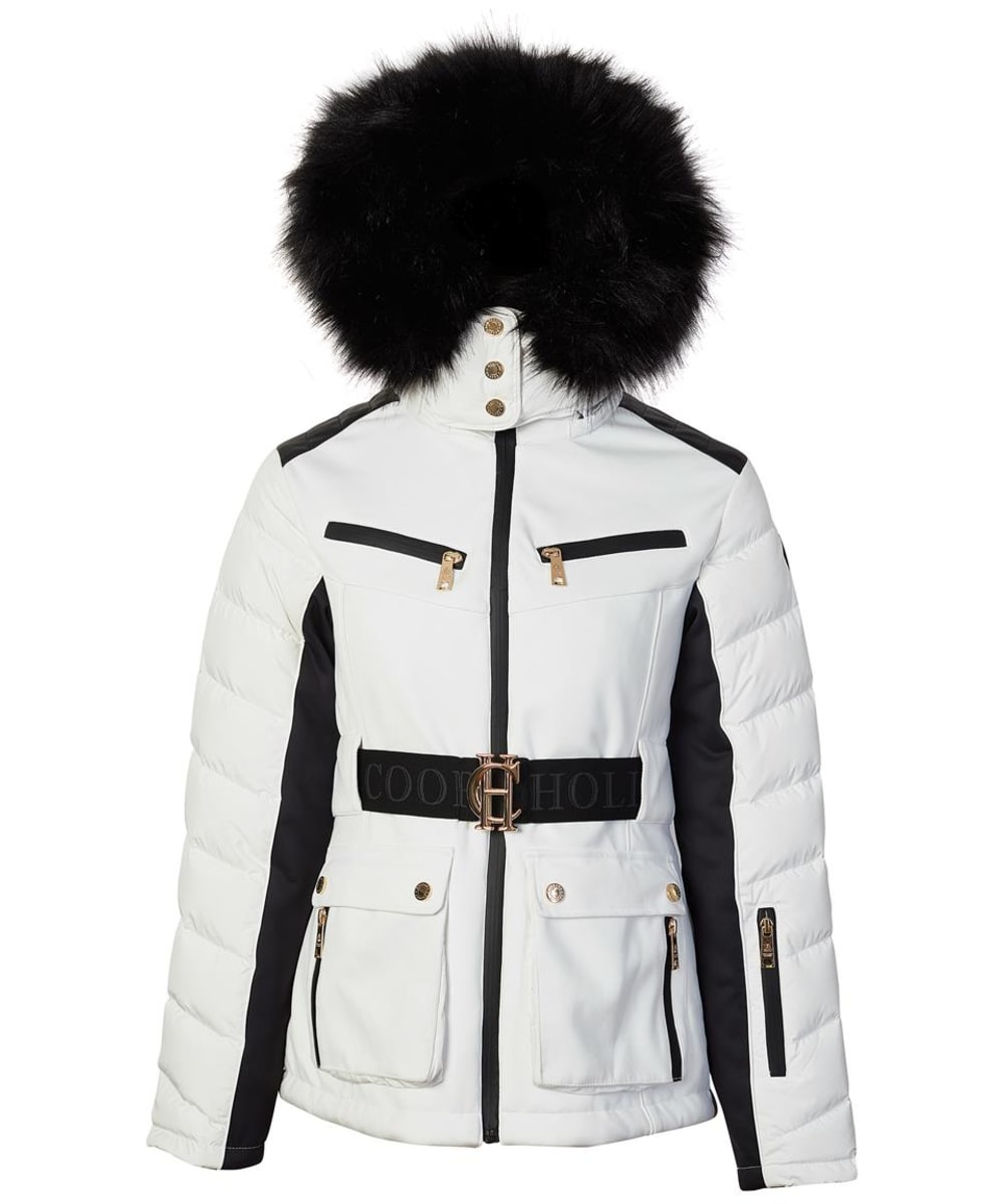 White and black ski jacket womens deals