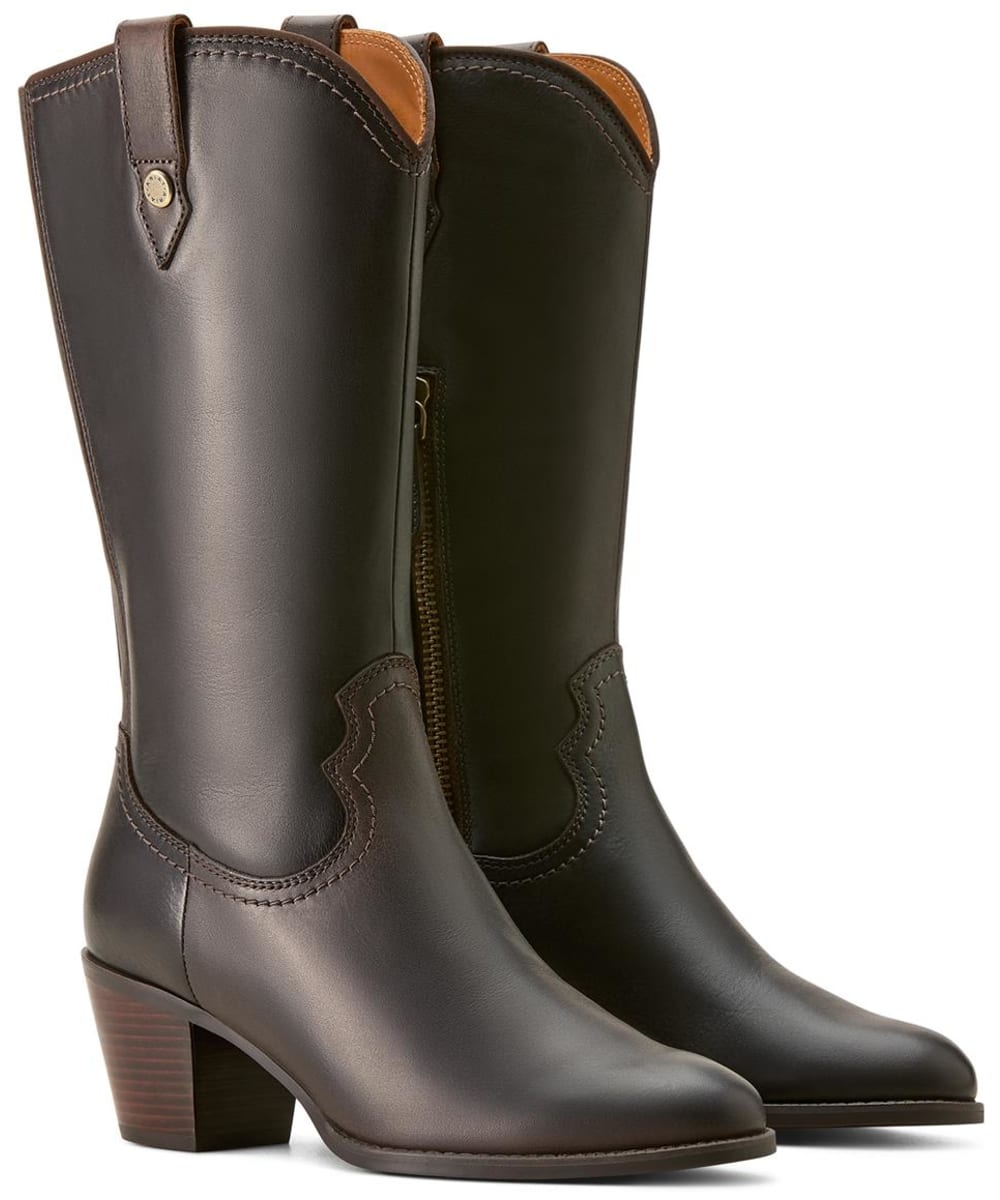 Calf length leather boots deals