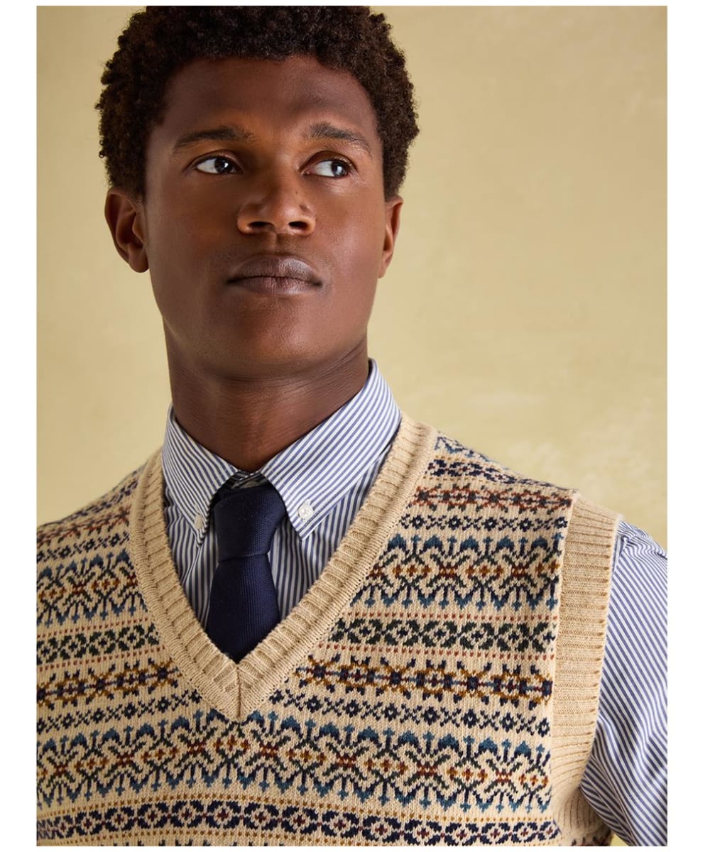 Men s Joules Fairisle Knitted Tank Top