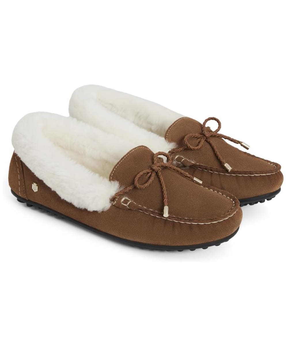 Suede shearling slippers cheap