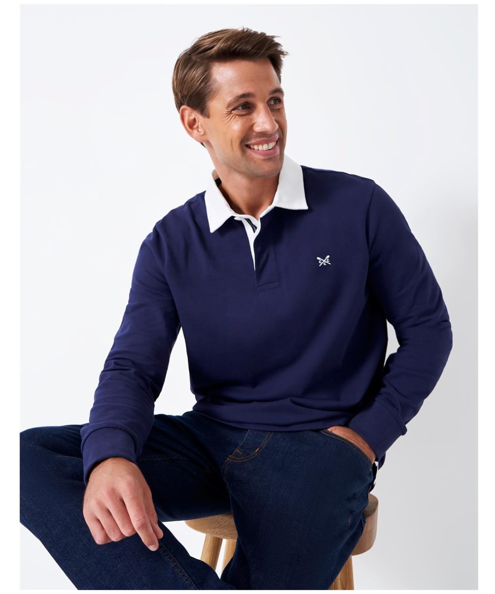 Men's Crew Clothing Long Sleeve Solid Rugby Shirt