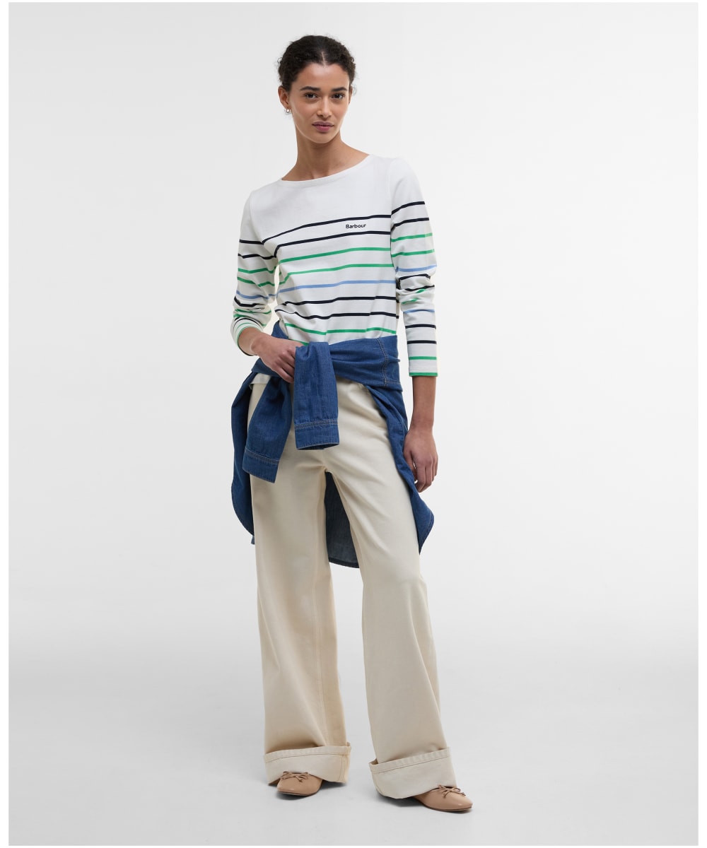 (取寄) バブアー レディース ホーキンス トップ - ウィメンズ Barbour women Hawkins Top - Women's Cloud Stripe Women's Barbour Hawkins Top