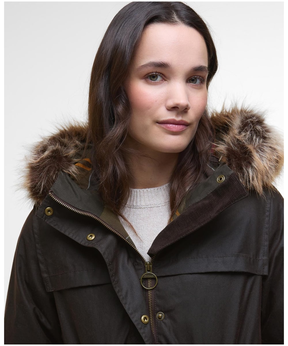 Clothing Barbour Ladies Durham Hooded Jacket Barbour Mull Long