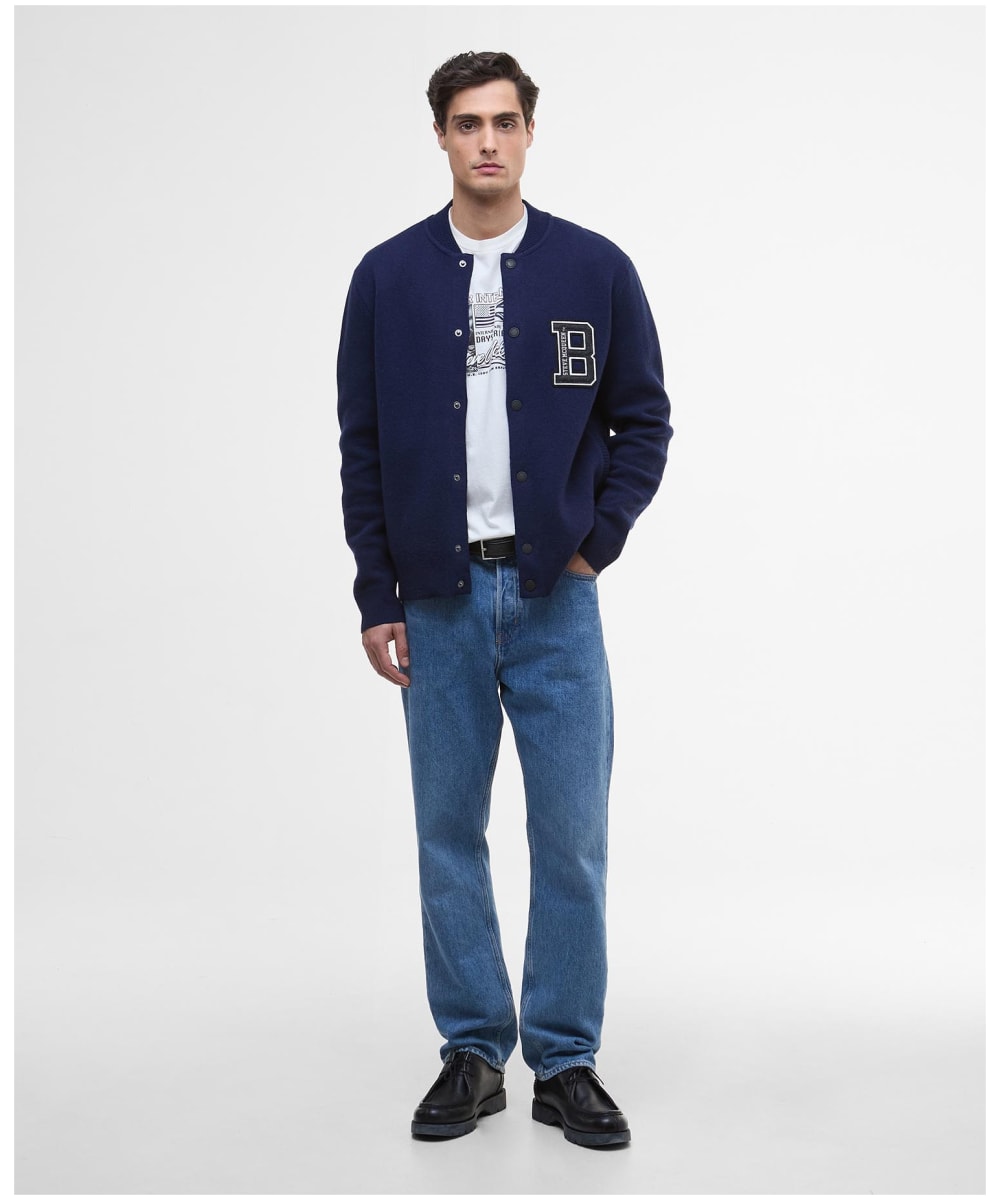 Men's Barbour International Letterman Knitted Bomber