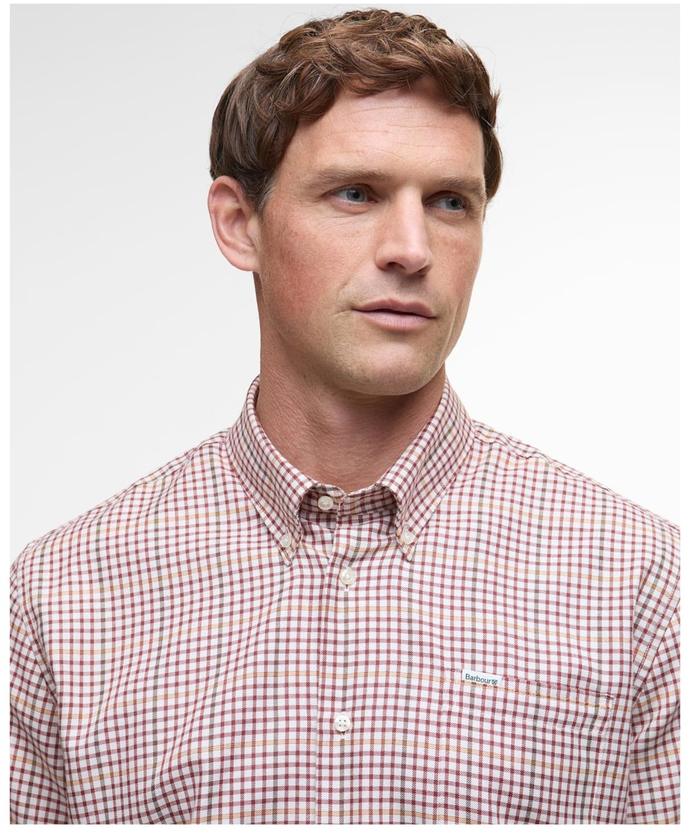 Barbour Saldon Thermo Weave Checked Shirt - FIRED BRICK main image 0