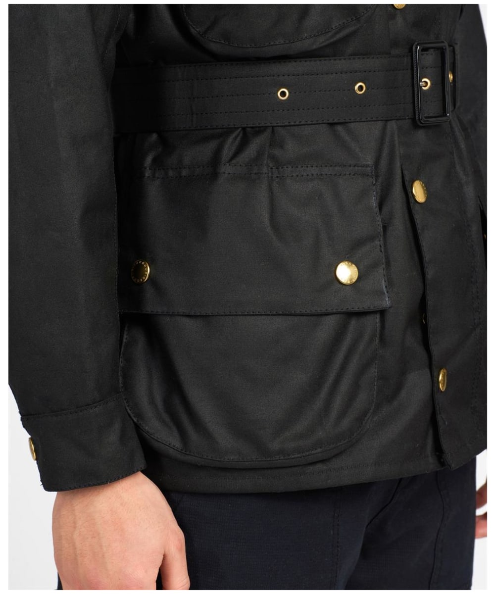 新品 Barbour international original c38 Barbour International Original Waxed Jacket In Black | Coes