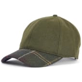 Heather Tyndrum British Tweed Leather Peak Baseball Cap