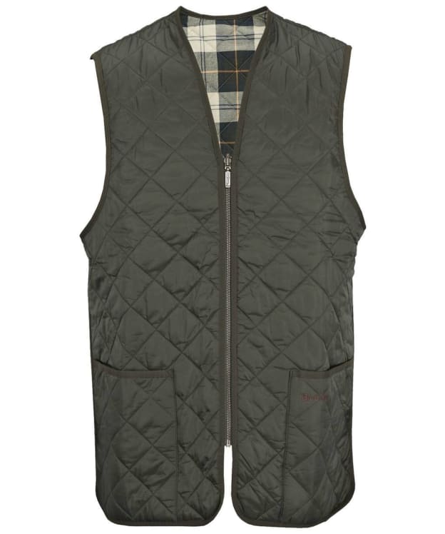 Men's Barbour Quilted Waistcoat / Zip-in Liner - Olive