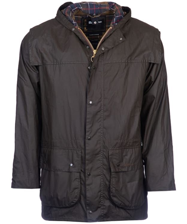Men's Barbour Classic Durham Waxed Jacket - Olive