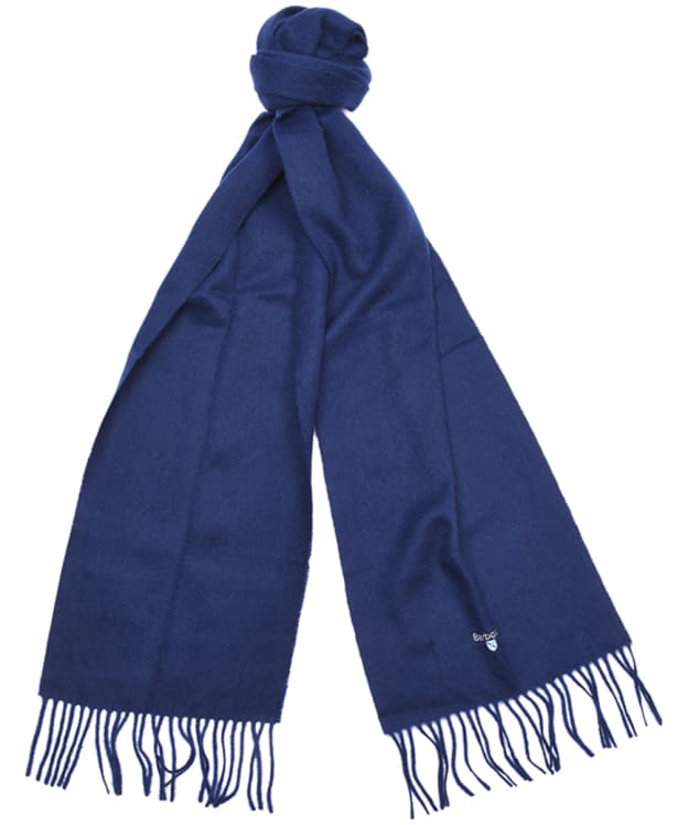 Barbour Plain Lambswool Scarf - Navy