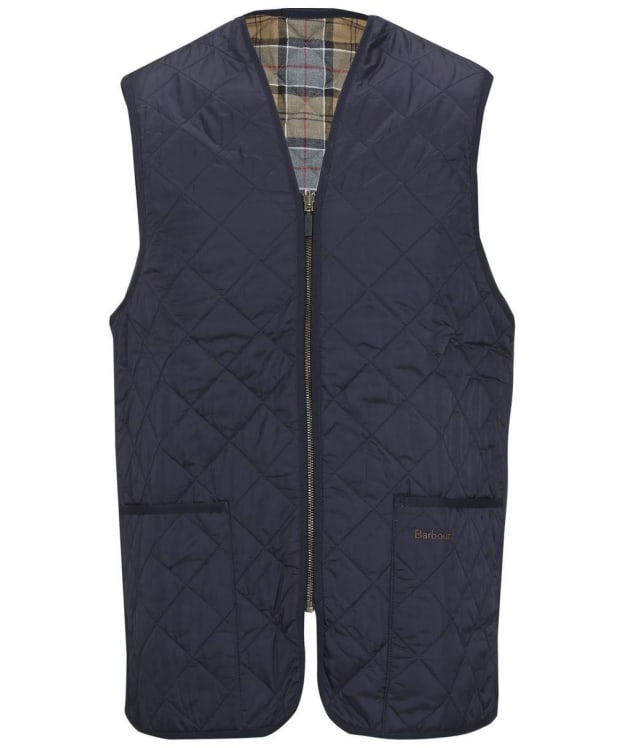Men's Barbour Quilted Waistcoat / Zip-in Liner - Navy