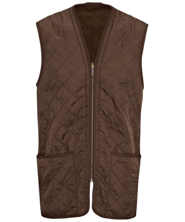 Men's Barbour Polarquilt Waistcoat / Zip-In Liner - Dark Brown