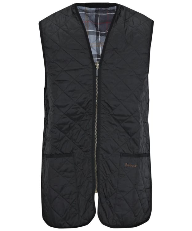 Men's Barbour Quilted Waistcoat / Zip-in Liner - Black