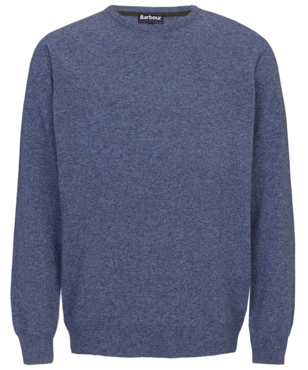 Men's Barbour Essential Lambswool Crew Neck Sweater - Light Denim