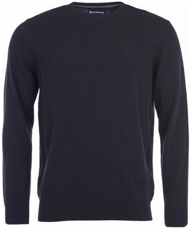 Men's Barbour Essential Lambswool Crew Neck Sweater - Black