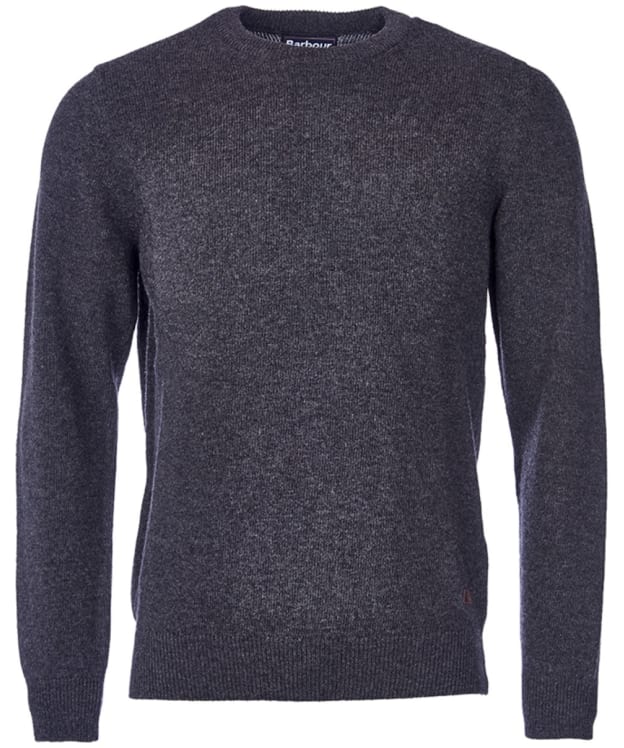 Men's Barbour Patch Crew Neck Lambswool Sweater - Charcoal