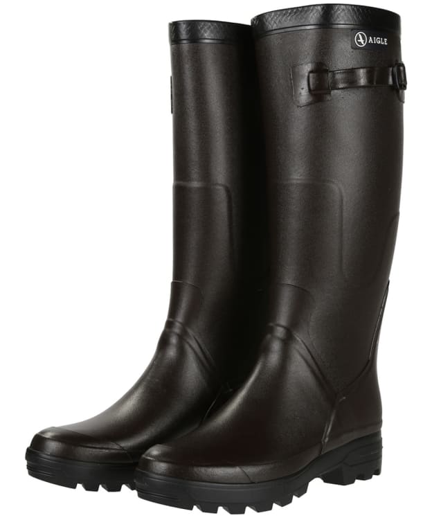 Aigle Benyl-Lightweight Tall Wellington Boots - Brown