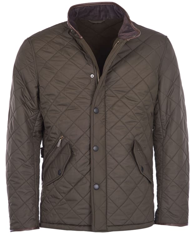 Men's Barbour Powell Quilted Jacket - Olive