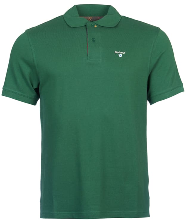 Men's Barbour Tartan Pique Polo Shirt - Racing Green