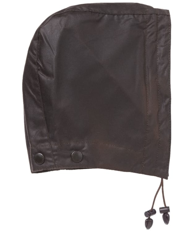 Barbour Waxed Cotton Hood (Tartan Lining) - Rustic