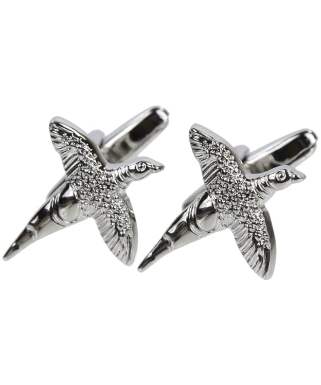 Men's Soprano Pheasant Silver Cufflinks - Silver