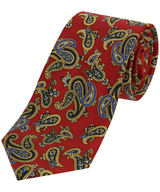 Men's Soprano Paisley Silk Tie - Red