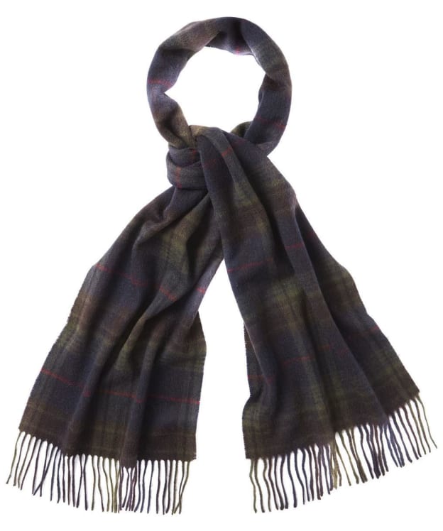 Barbour Brignall Lambswool Scarf - Olive / Brown