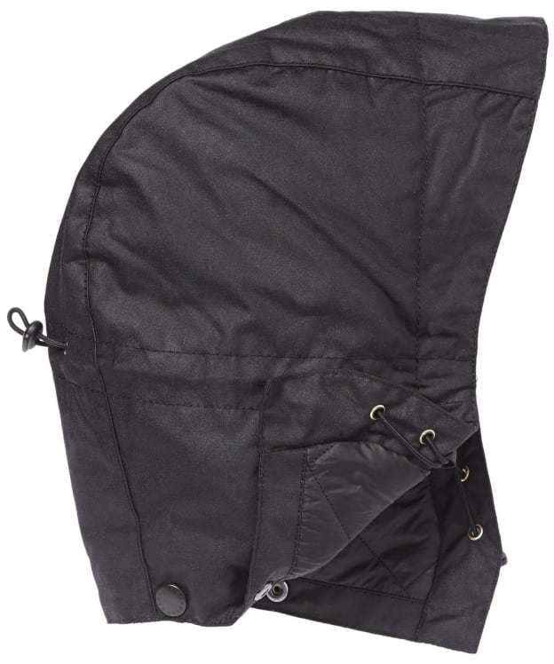 Barbour Storm Waxed Cotton Hood (Quilted Lining) - Black